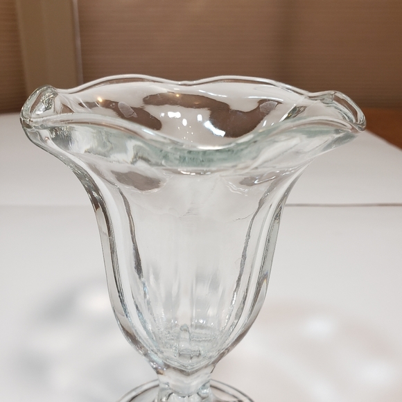 Vtg Anchor Hocking Clear Glass Footed Sundae Glass Fountainware Tulip (Set of 4) - Picture 11 of 11
